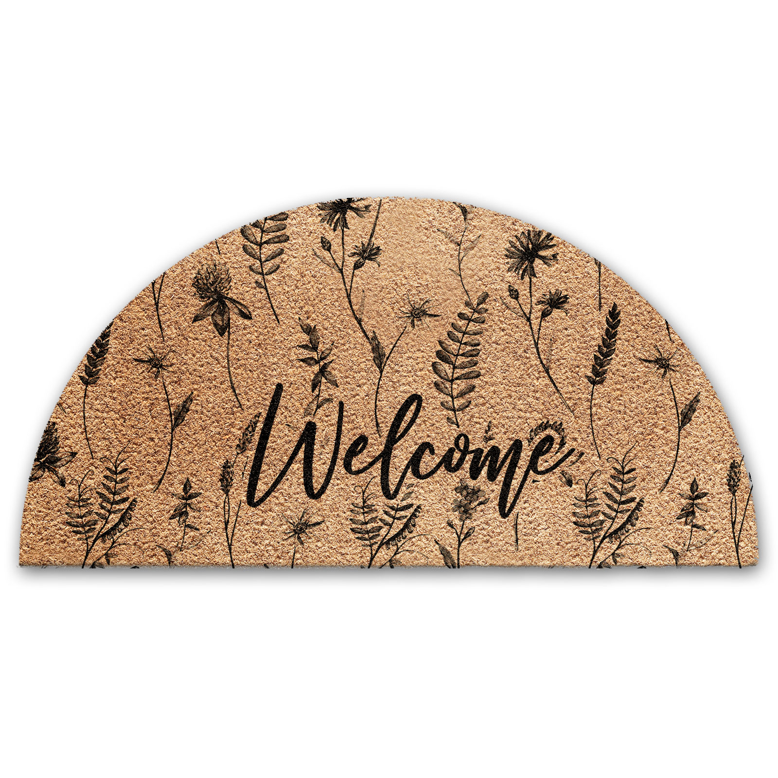 Flower Print Door Mat |Floral welcome Doormat |Semi Circle, Square, Rectangle